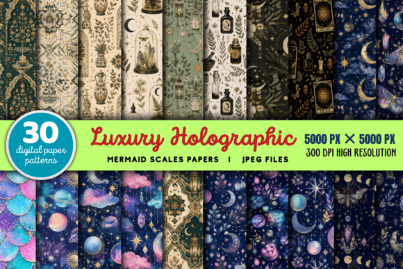 Download Luxury Holographic Mermaid Scales Papers - Paper Collection