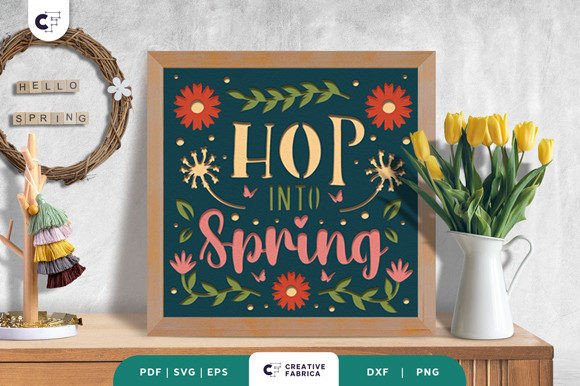 Download Hop into Spring 3D Layered Paper Cut SVG - Paper Collection