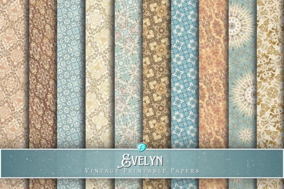 Download Evelyn Vintage Printable Papers - Paper Collection