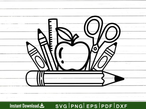 Download Teacher Pencil Paper Bow Svg, Cut File - Paper Collection