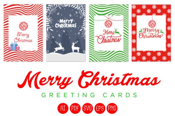 Download Merry Christmas Greeting Cards SVG Files - Merry Collection