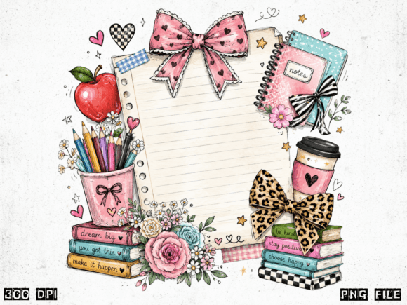 Download Cute Teacher Notes PNG | Back to School - Notes Collection